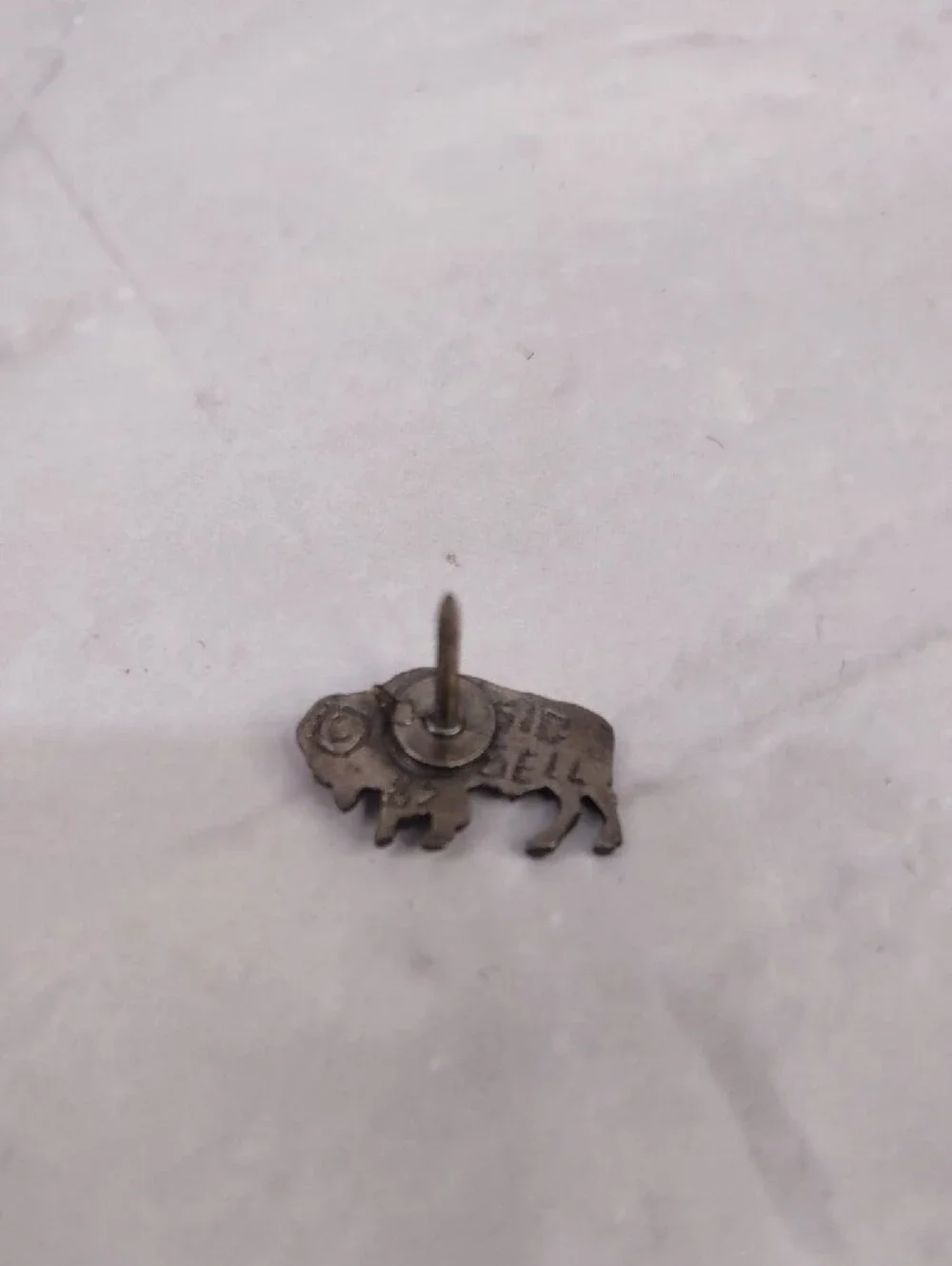 Vintage Sid Bell Sterling Silver Buffalo Tie Tac/Lapel Pin